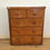 Thumbnail: Restored Victorian Huon Pine Chest of Five Drawers.