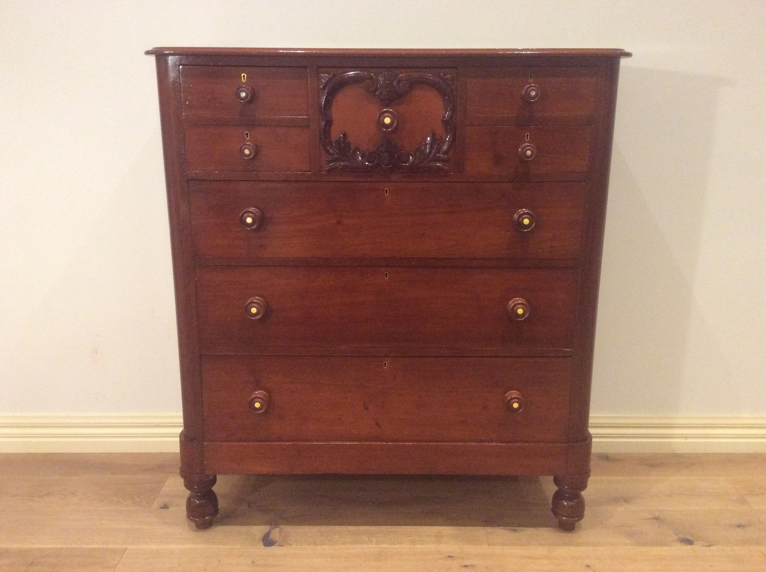 Lovely Victorian Cedar Chest of Seven Drawers