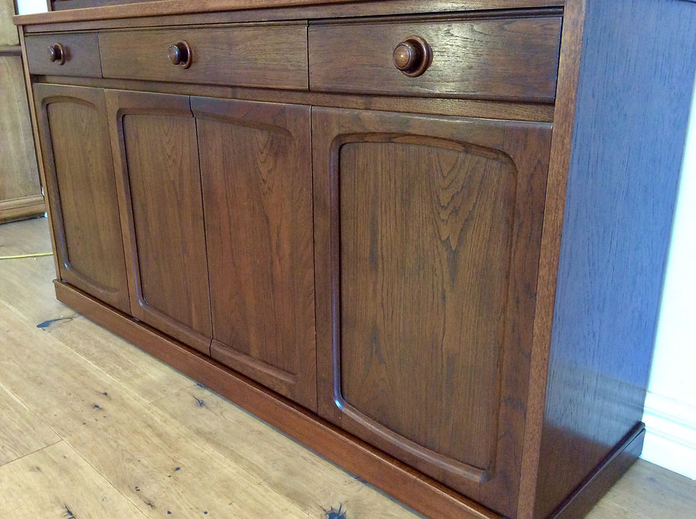 Thumbnail: Chiswell Walnut Buffet with Drop Front Cocktail Cabinet.