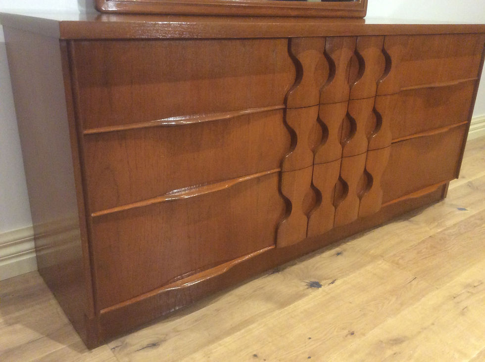 Thumbnail: Mid Century Burgess Teak Dresser. Circa 1960.