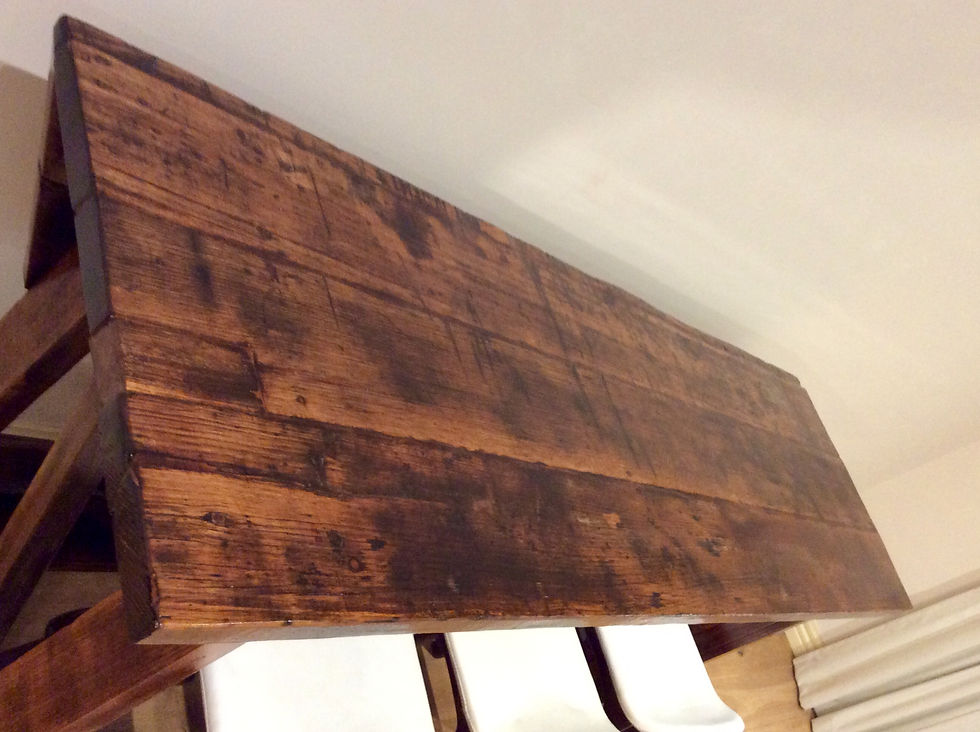 Thumbnail: Antique Industrial Hardwood Kitchen Island Bench on Rolling Castors. 14