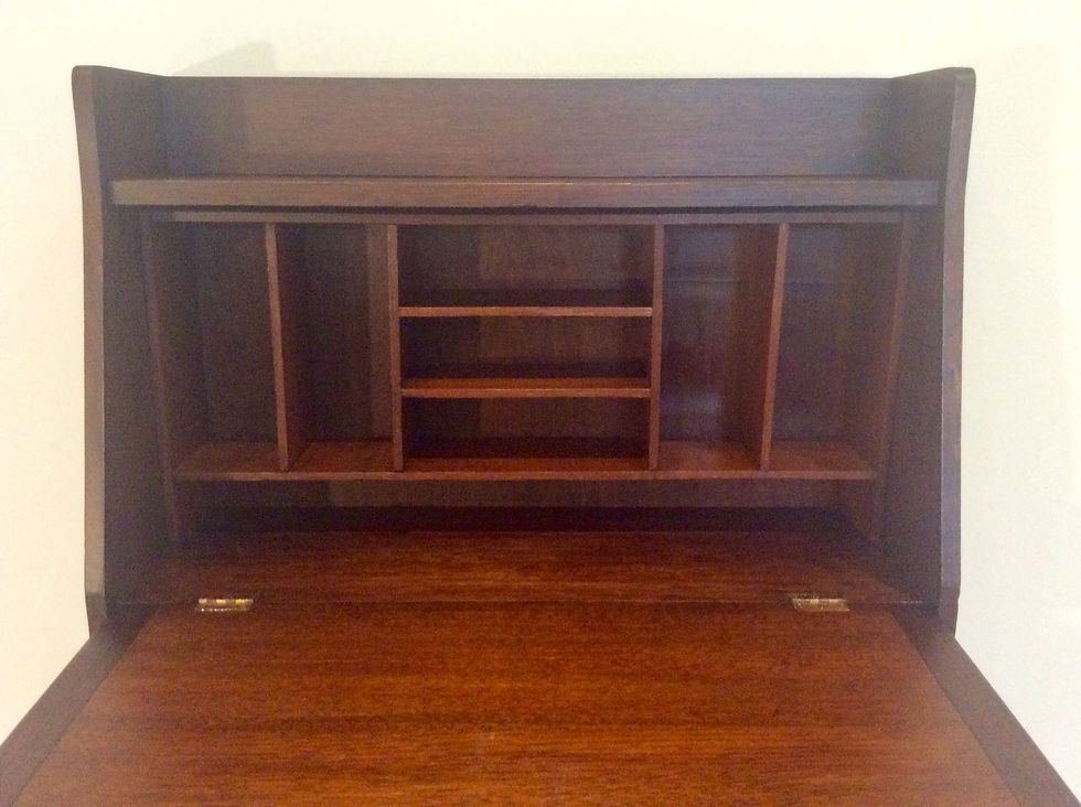 Thumbnail: A7993 - Antique Oak Drop Front Panel Secretaire