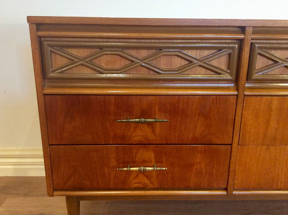 Thumbnail: Retro Gainsborough Nine Drawer Teak Sideboard..