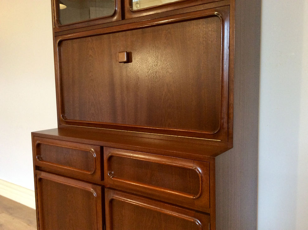 Thumbnail: Mid Century Noblett Walnut Cocktail Cabinet. Circa 1970