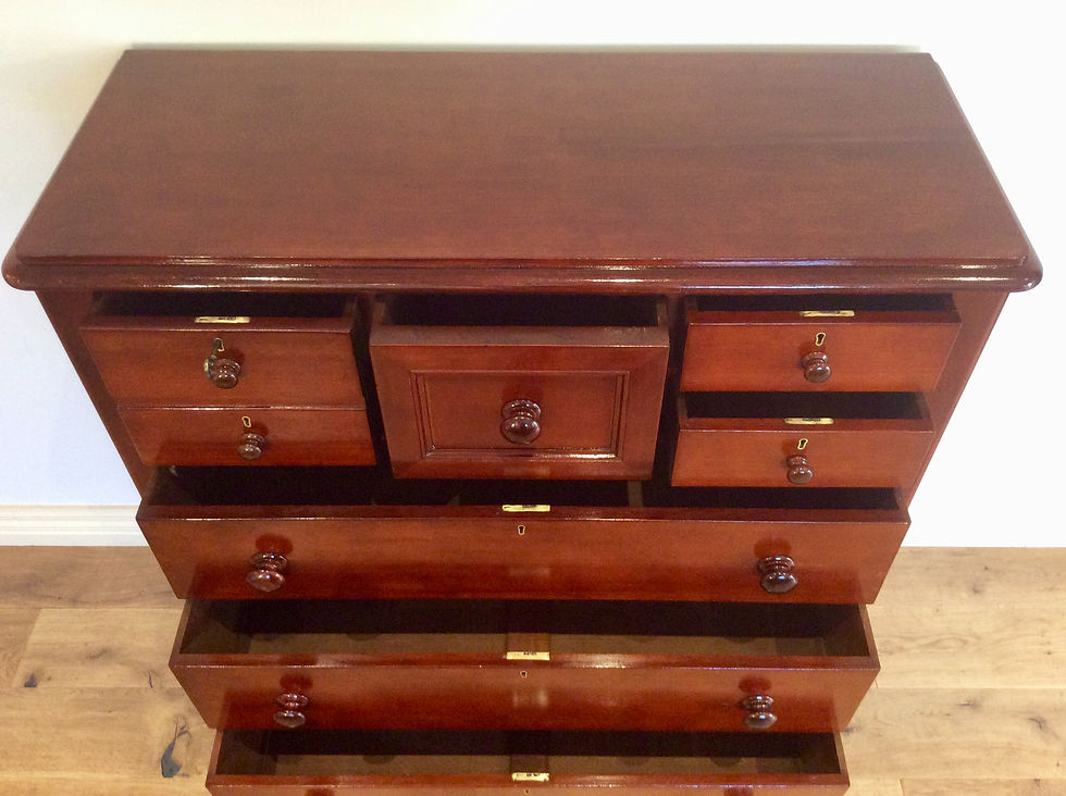 Thumbnail: Fully Restored Til Locks of Victorian Cedar Seven Drawer Chest. Circa 1890.
