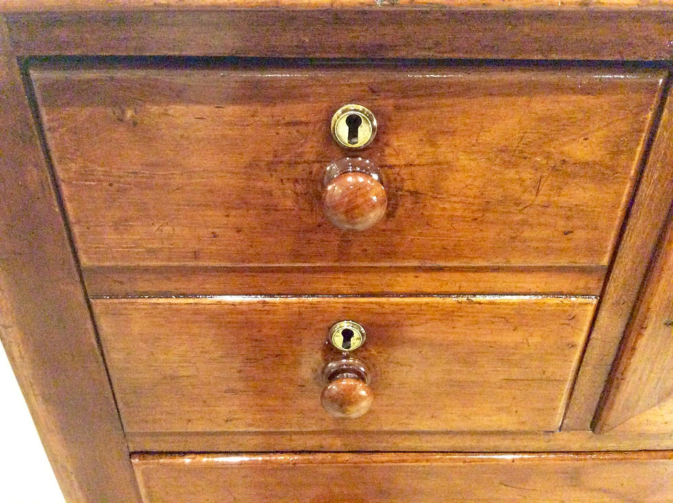 Thumbnail: Seven Drawer Victorian Cedar Chest with Brass Keyhole Plates.