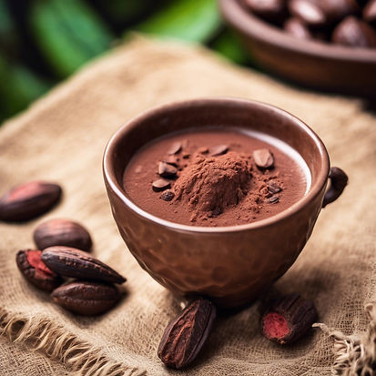 cacao in ceremonial cup with raw cacao.jpg