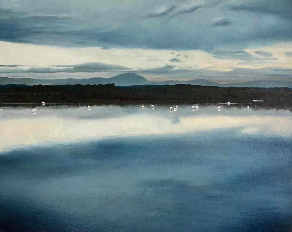 Pink Flamingos I | Oil