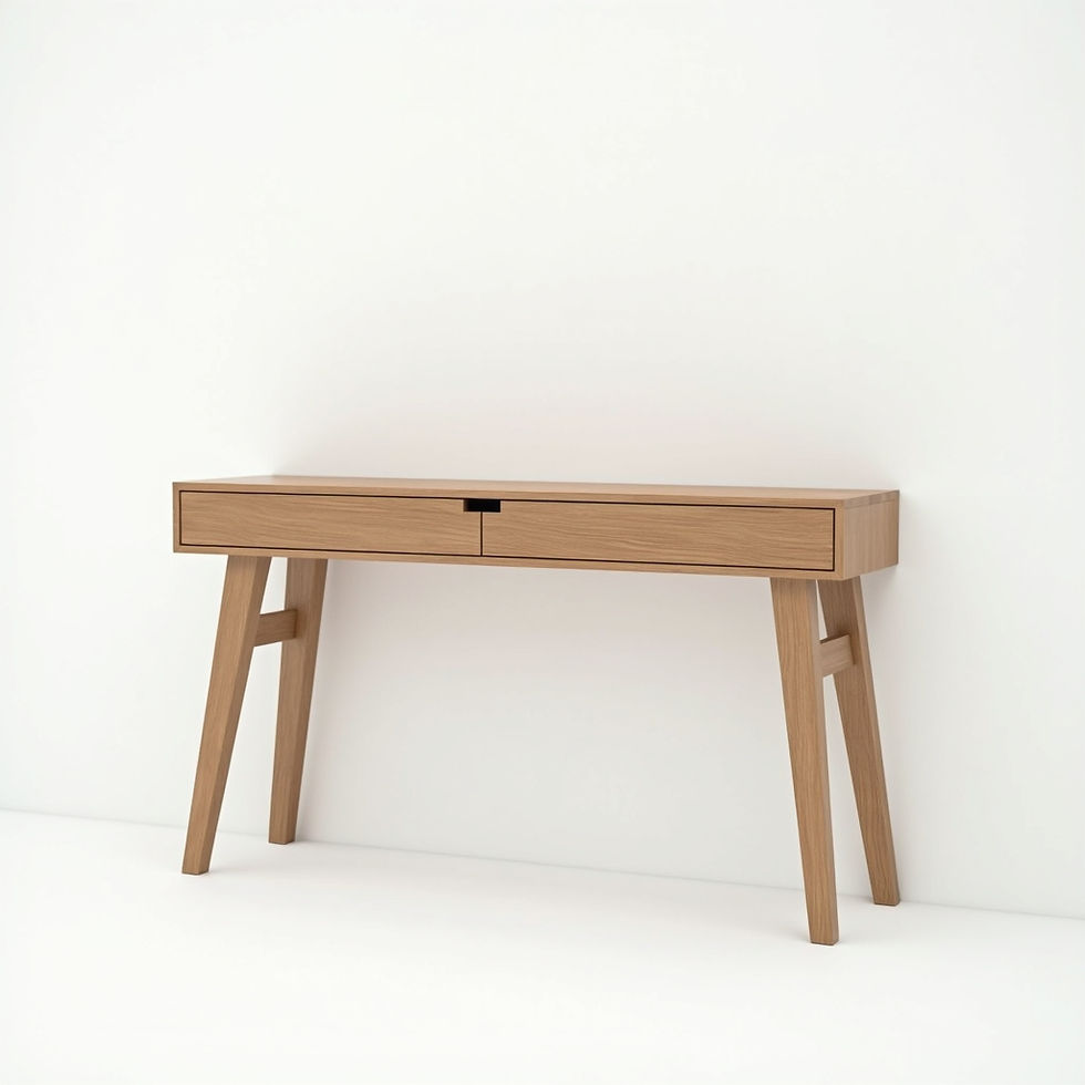 Minimalist Oak Console Table