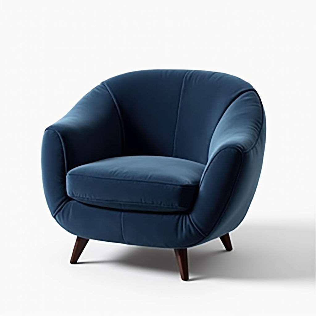 Sculptural Velvet Chair