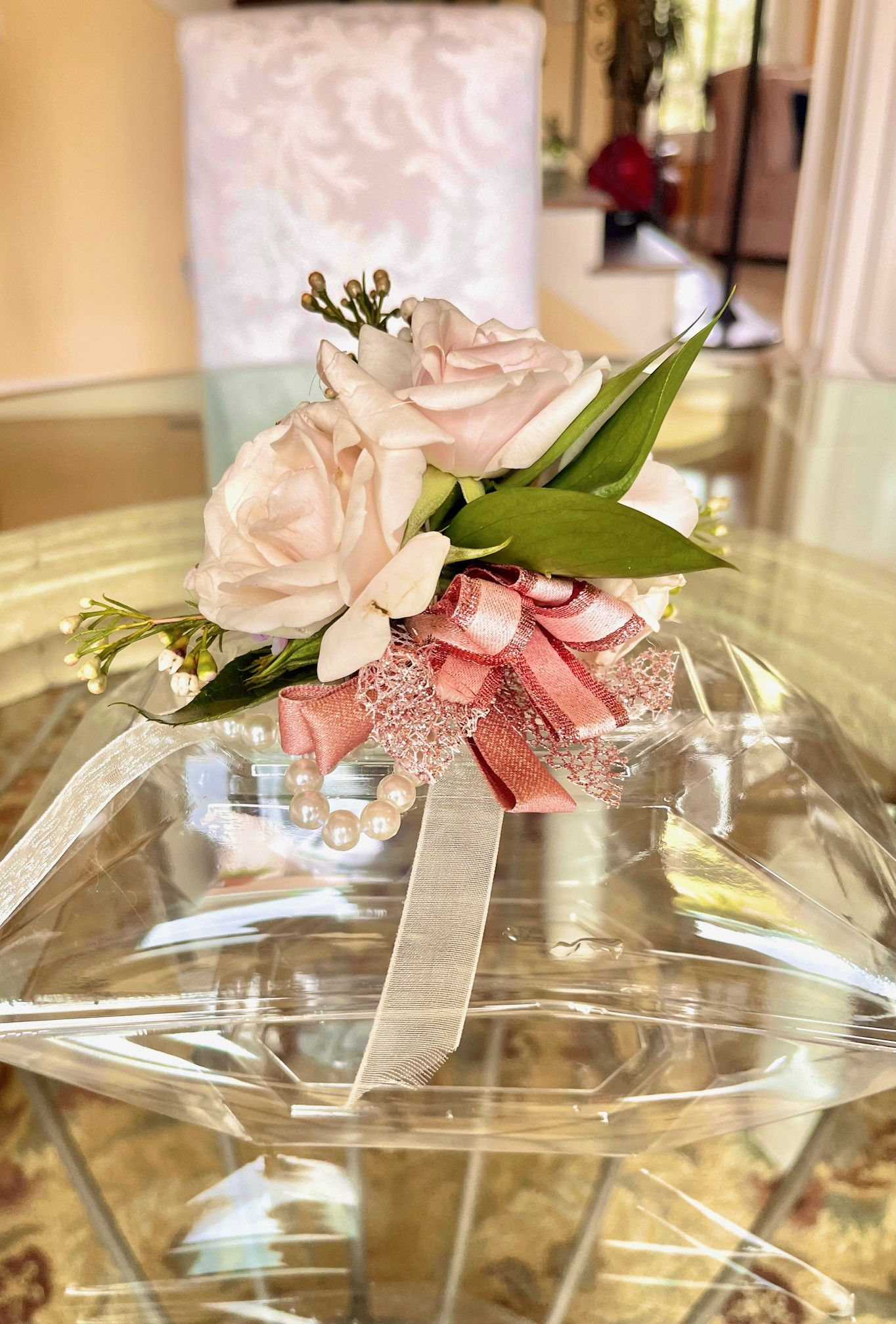 Champagne Rose Corsage