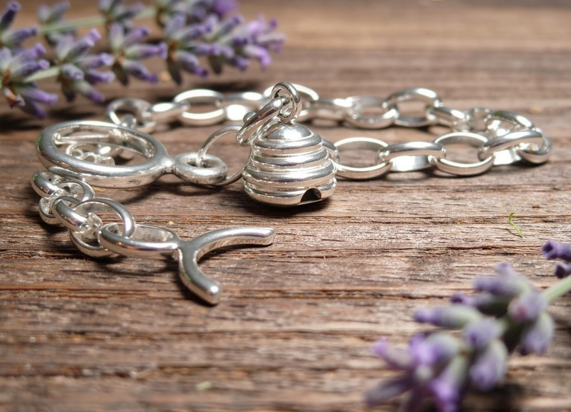 Beehive charm bracelet