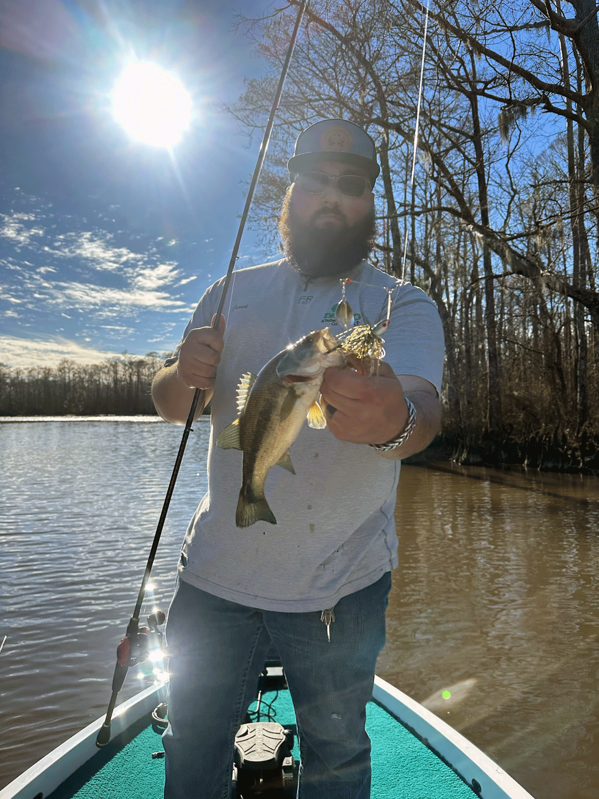 Bass caught on baby bass spinnerbait