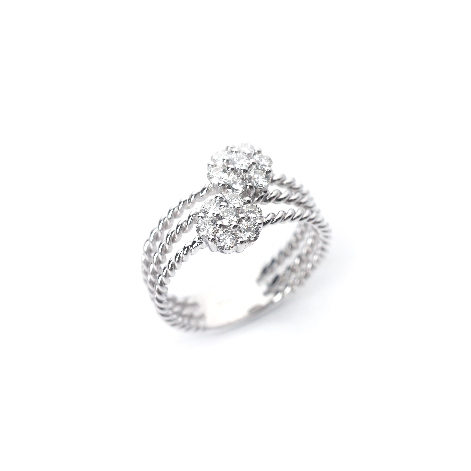 Double Pavé Diamond Ring