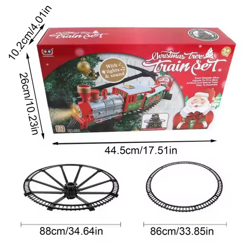 Christmas Train Electric Train Set for Christmas Tree Track Car Christmas Decora