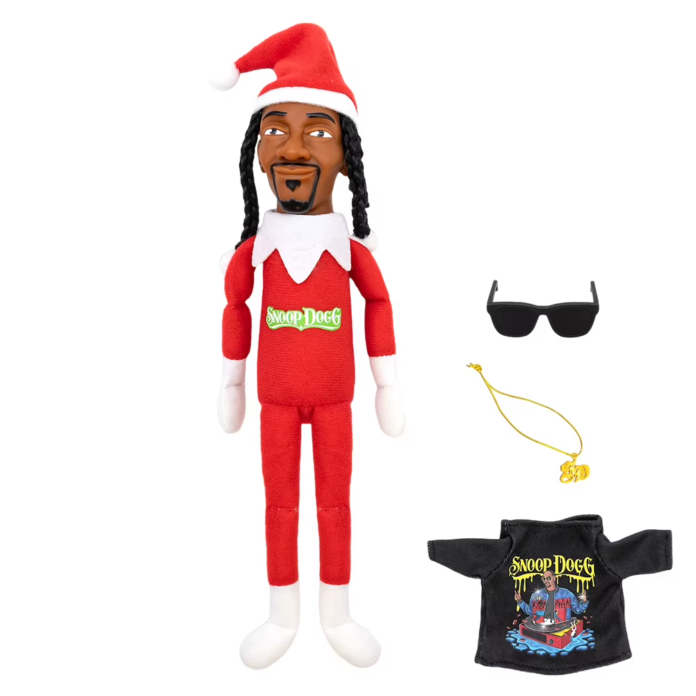Snoop Dogg Snoop on a Stoop Christmas Elf Doll 12” Plush Toys Figurine Shelf Dec