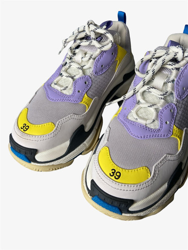 Balenciaga Triple S Sneakers Grijs Violet Geel EU39 | The Vintage Hut