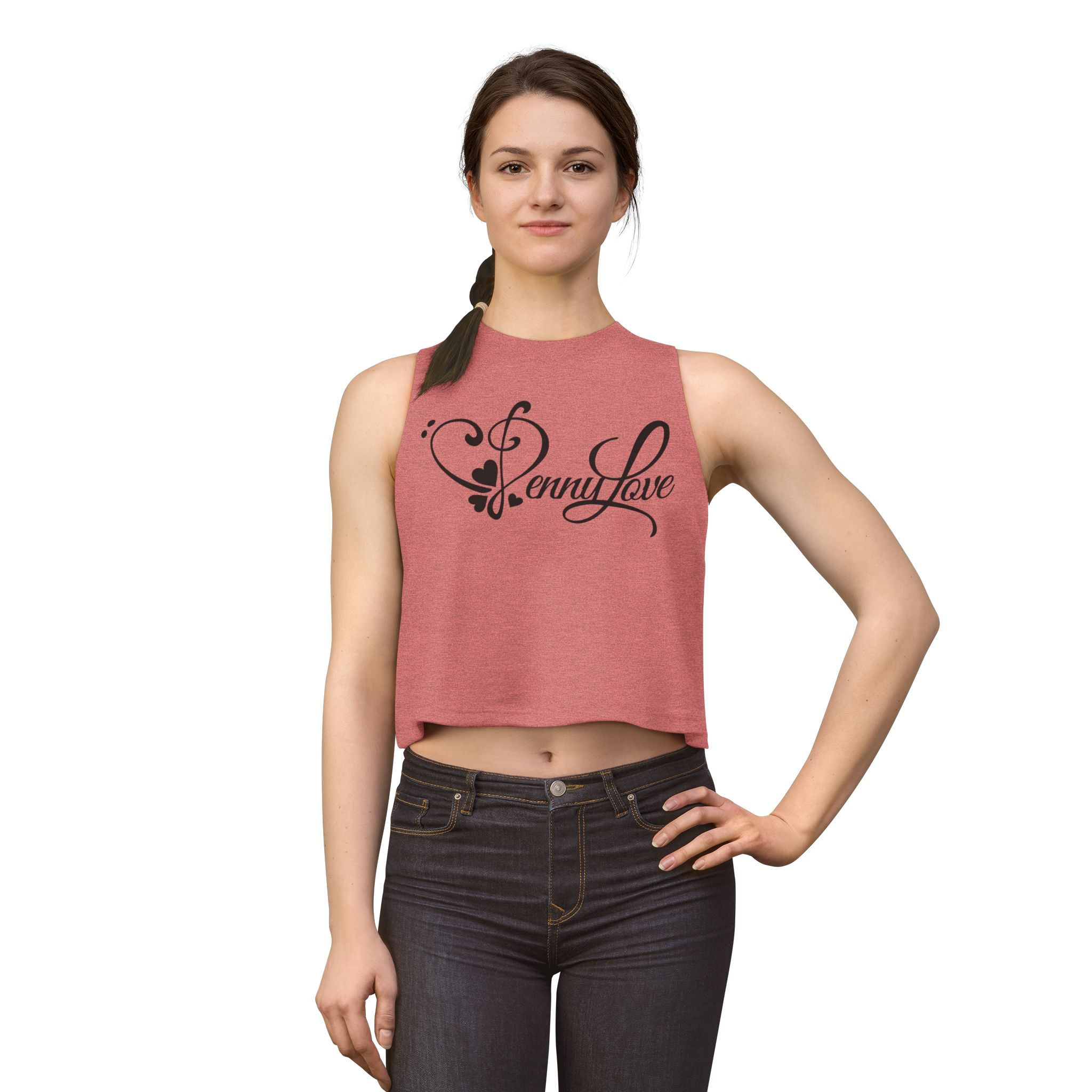 Penny Love Heart Women's Crop Tank Top