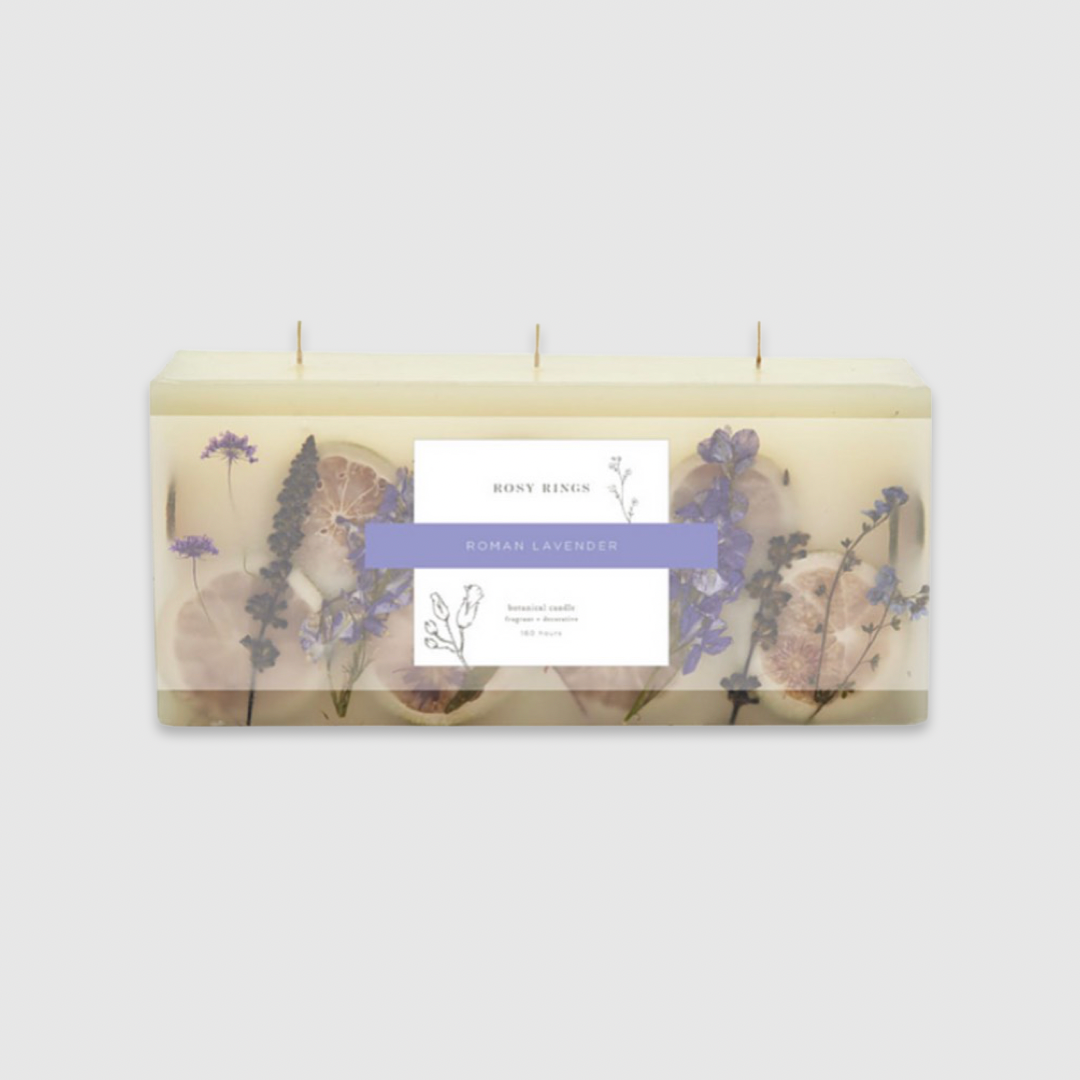 Roman Lavender Brick Botanical Candle