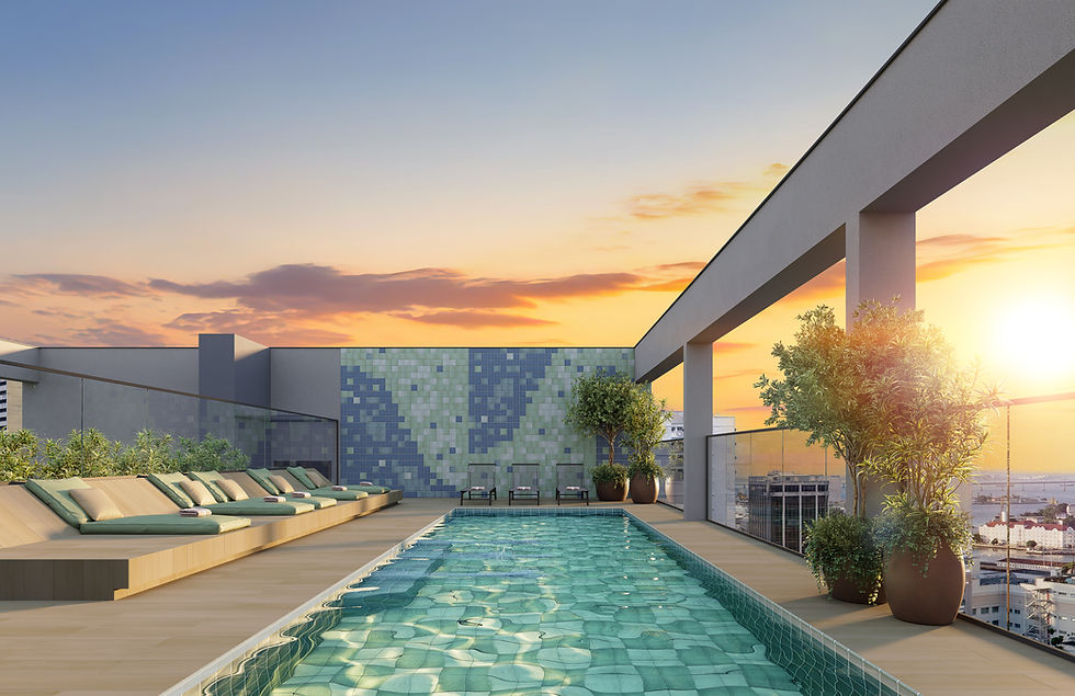 19. PISCINA E SOLÁRIUM ROOFTOP