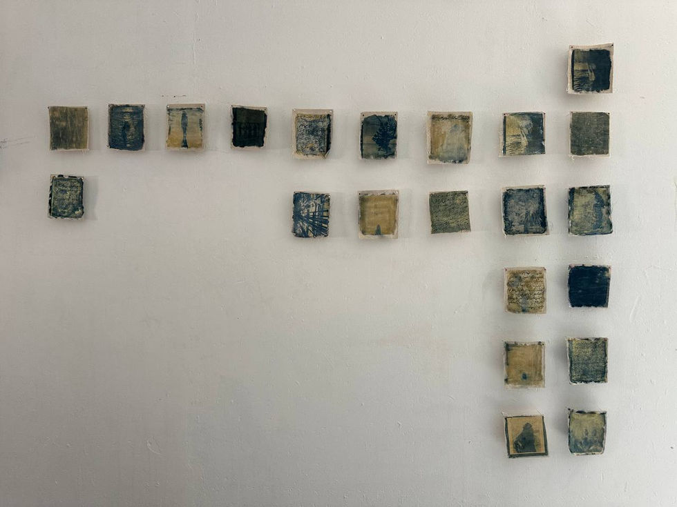 One of Many, Mixed Media on Canvas Roll, 5 x 5 in. each