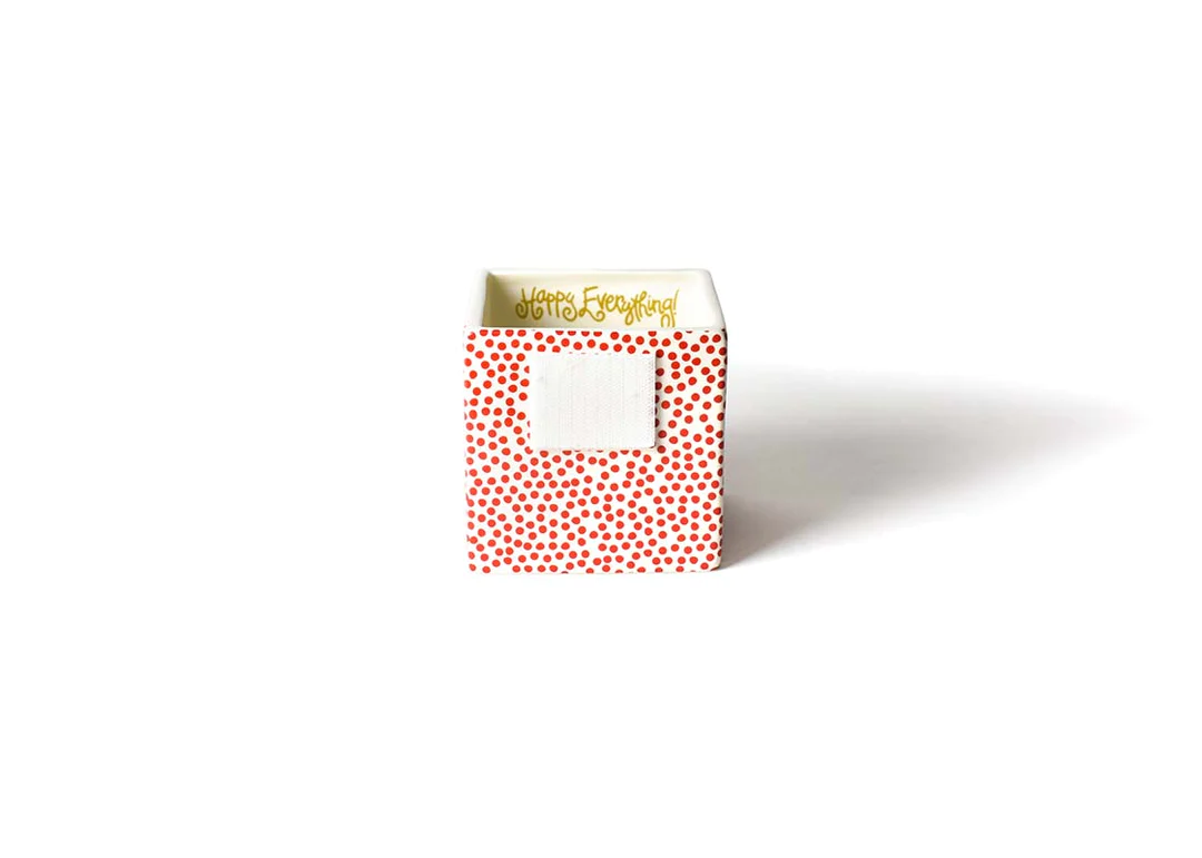 Red Polka Dot Mini Nesting Cube