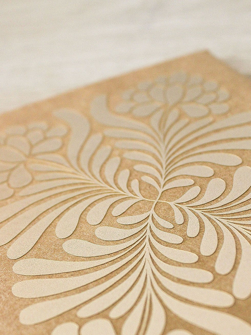Miniatura: Floral Golden A5 Notebook