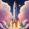 Space ship lift off vertical to space with cannabis.jpg