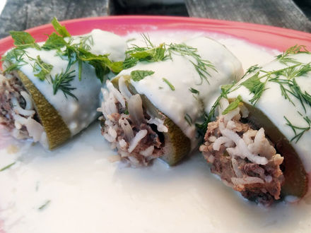 Greek Stuffed Zucchini