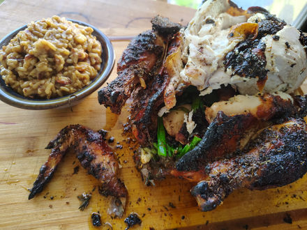 Whole Jerk Chicken & Red Beans/Rice