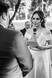 Casamento ao ar livre, no por do sol