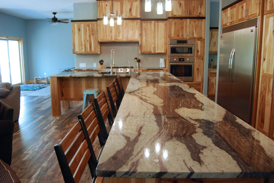 Vicostone Quartz Counterto, Hickory Cabinets, Custom Quartz Countertops.jpg
