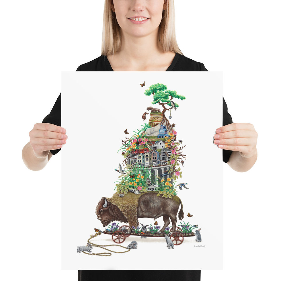 Thumbnail: Bison Point.  Print (Unframed)