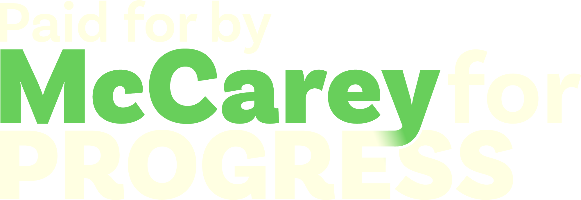 Paid for by McCarey for Progress