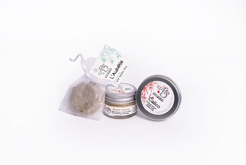 Coffret mini Calico, mini shampoing, mini baume douceur