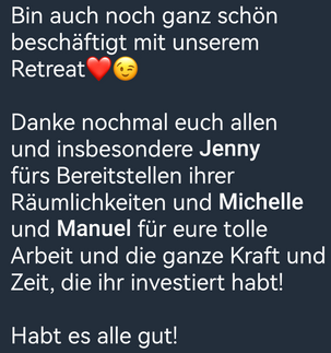 Feedback zum Retreat