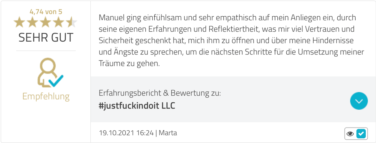 Bewertung Marta Einzelcoaching