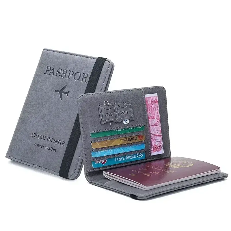 Thumbnail: RFID PU Leather Passport Holder Travel Wallet Custom Cover