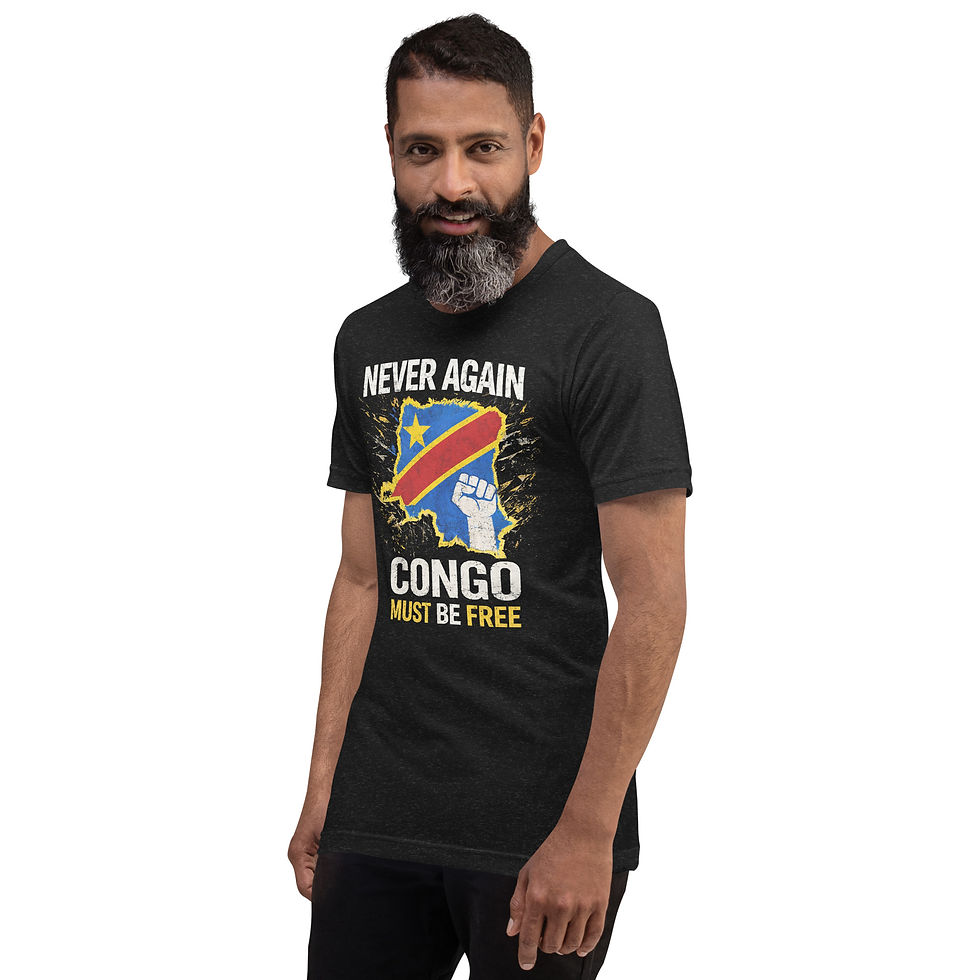 Thumbnail: EVER AGAIN – Congo Must Be Free | Activist Unisex T-Shirt