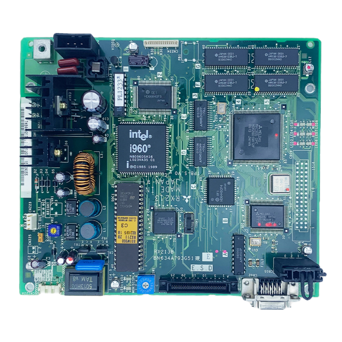 Mitsubishi RX213 REMOTE IO UNIT , uzak giriş çıkış kartı üst görünüm