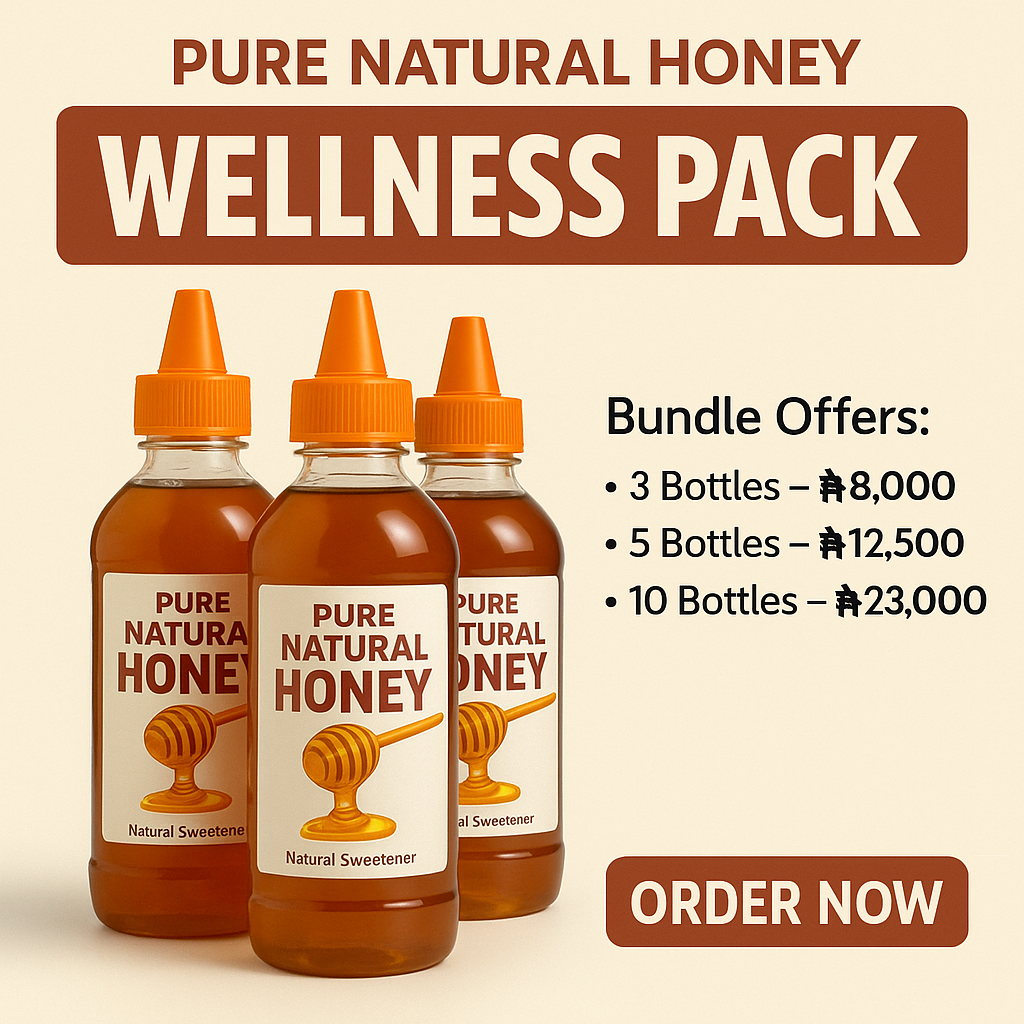 Pure Taraba Honey 1 Litre bottle verified by IbiFoundry for healthy living