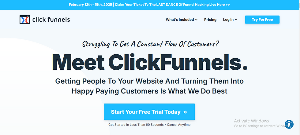 Get Started with ClickFunnels free