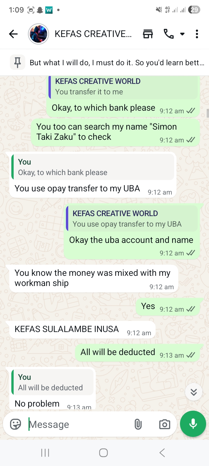 Second original June 2026 IBIFOUNDRY Wix Media WhatsApp testimonial screenshot preserved as an anonymous historical feedback artifact