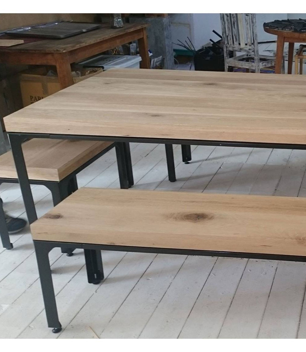 Indie Table and benches(corner leg)
