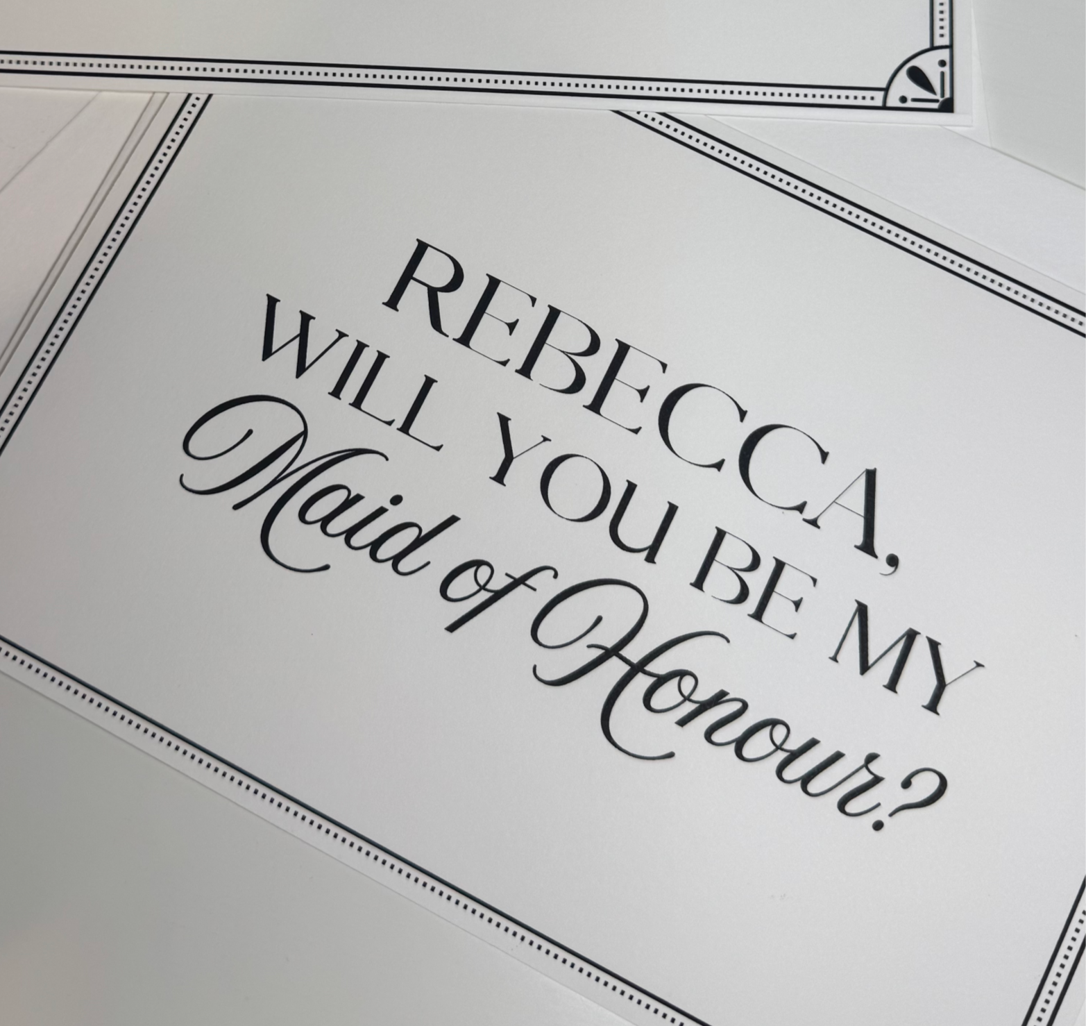Bridesmaid/Maid of Honour Proposal Card