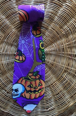Purple Halloween Neck Tie