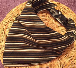 Brown Striped Bandana