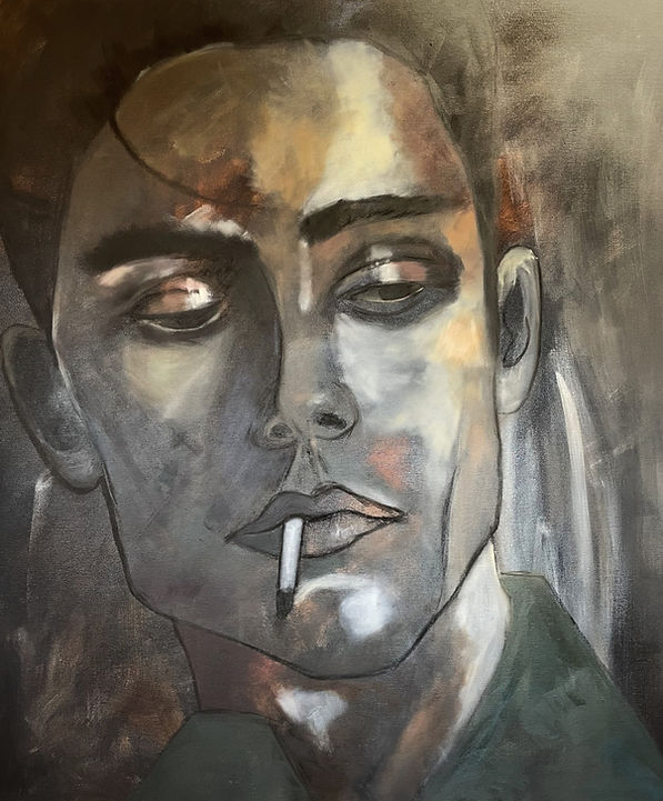 120x100 cm, oil & mixed media on canvas