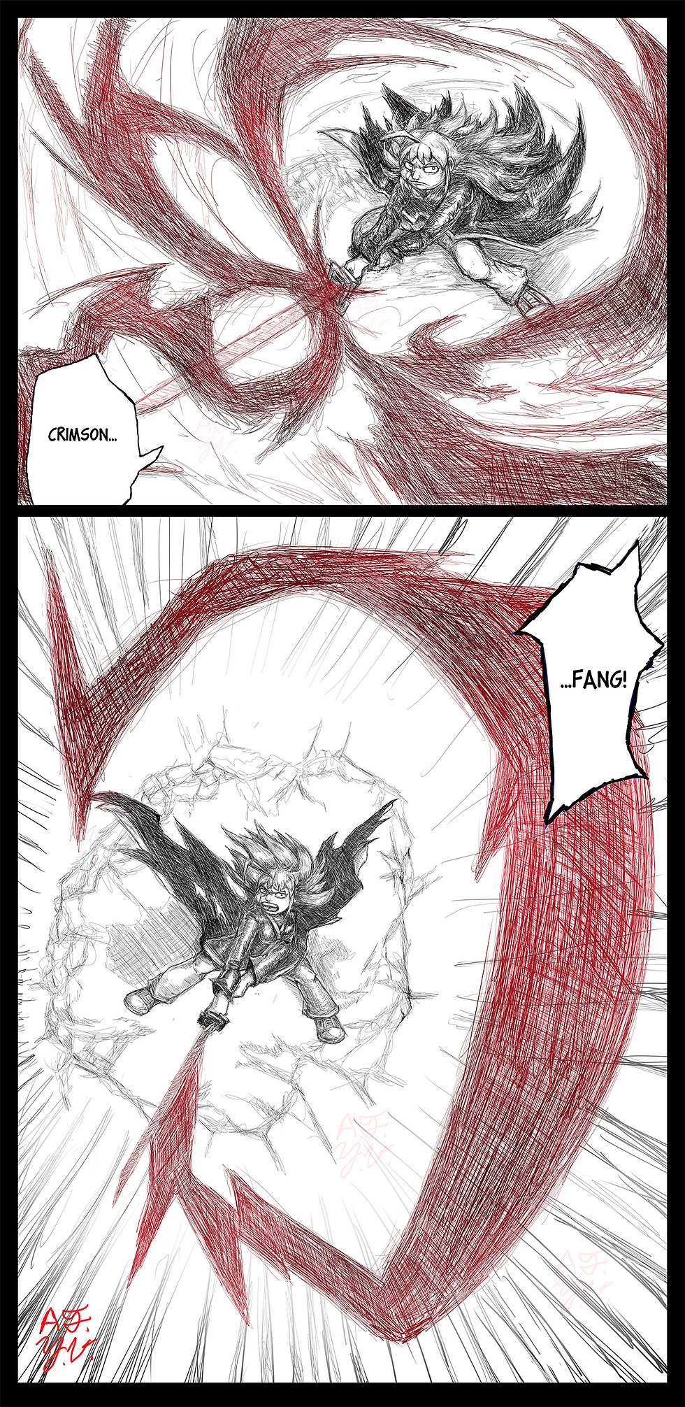 Amber-Bleach Page (Two-in-one Commission)