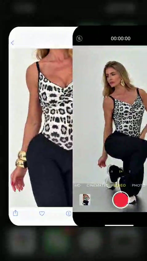 Miniatura: Tuta intera F4D Divas Gold Push up Brocado Black Leo